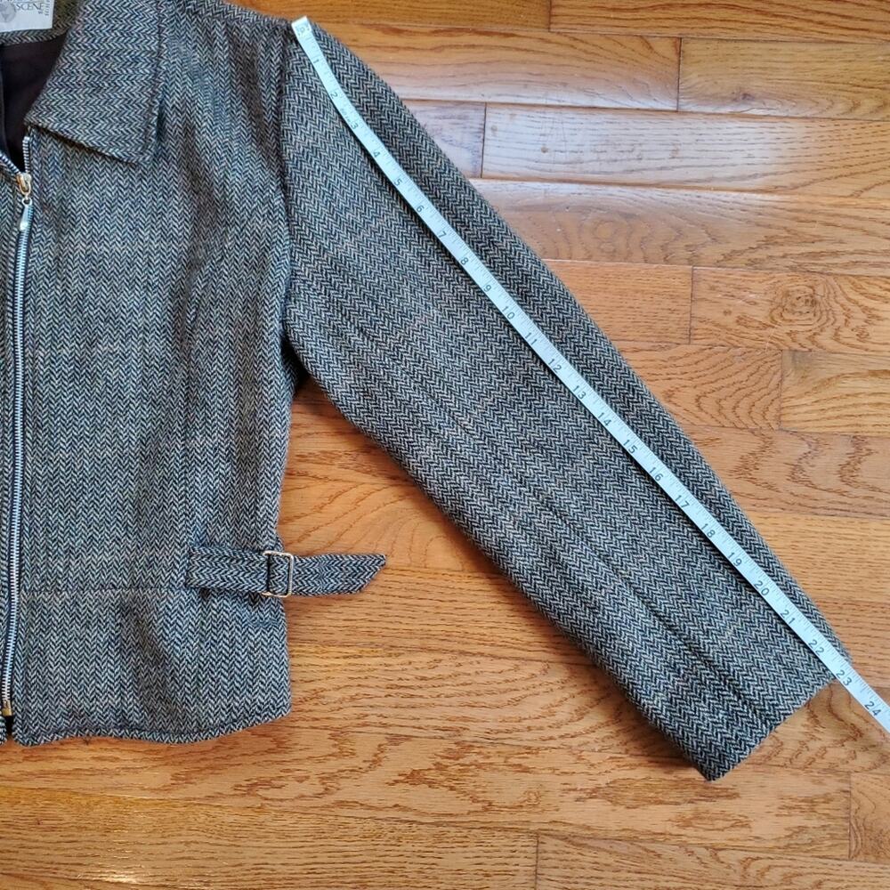 Vintage International Scene Womens Tweed Jacket Sz 9/10 Equestrian Acedemia - Picture 8 of 9